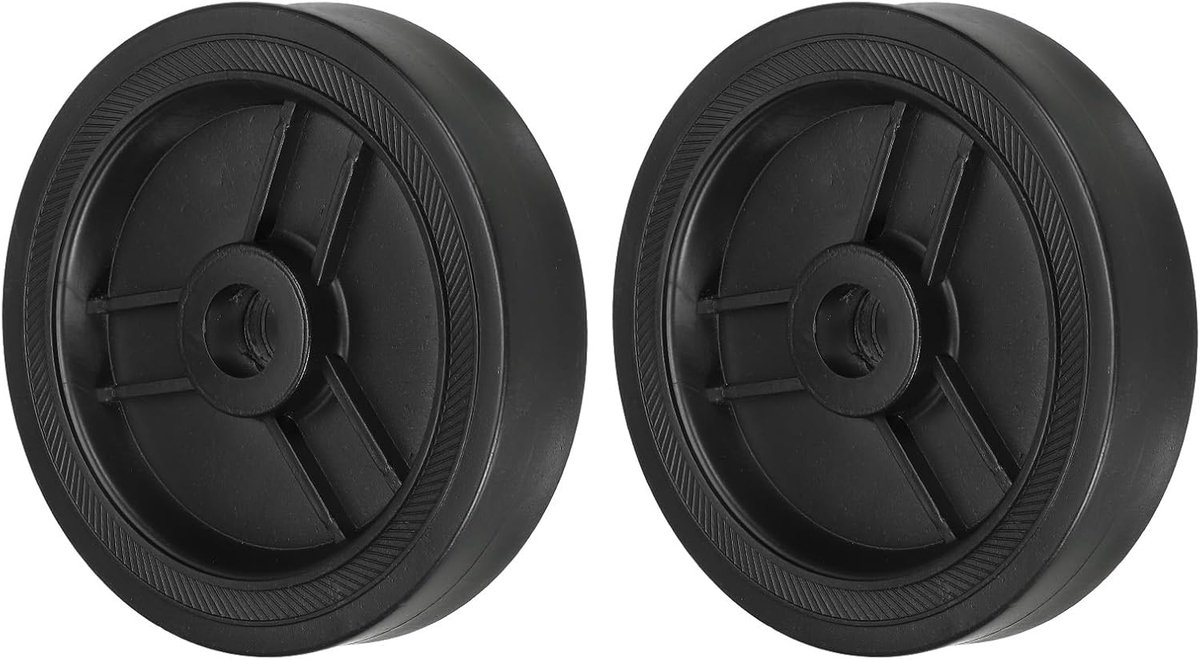 4,75 inch luchtcompressorwielen, 2 stuks universele luchtcompressorwielvervangingsonderdelen met 1,7 cm diameter, gat voor gemakkelijke mobiliteit, zwart