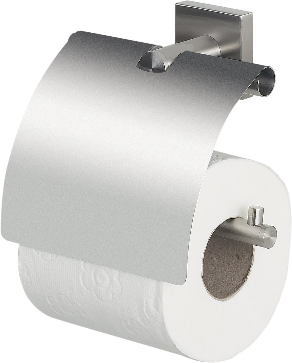 Spirella Toiletrolhouder Grijs – Praktische WC-Papierhouder en Rolhouder om te Bevestigen – Toiletpapierhouder 14 cm
