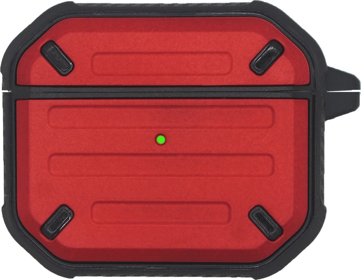 Mobigear Hoesje geschikt voor Apple AirPods 3 Hoesje Flexibel Siliconen | Mobigear Armor - Rood