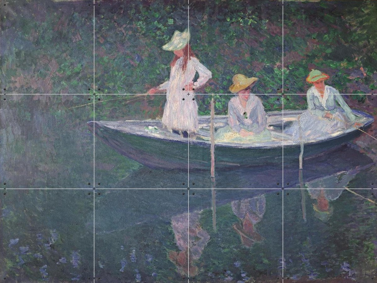 IXXI The Boat at Giverny, Claude Monet & Bridgeman Images - 80 x 60 cm - Gratis ophangtool - Grote wanddecoratie en posters - Impressionisme