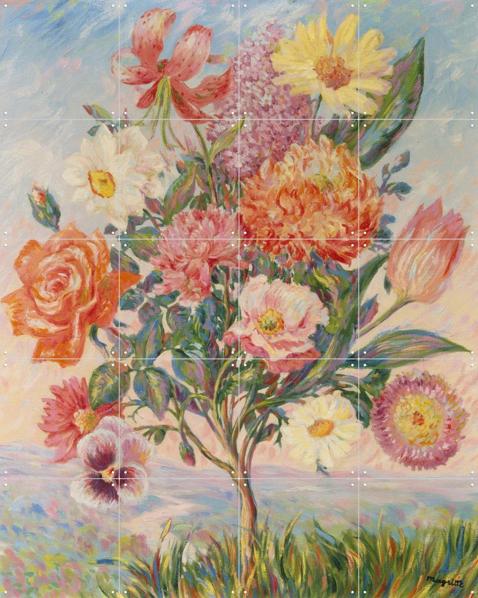 IXXI La Préméditation (1943), Magritte & Standaard Uitgeverij - 80 x 100 cm - Gratis ophangtool - Grote wanddecoratie en posters - Naturalisme