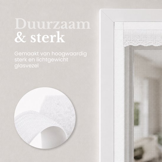 O'DADDY® Deurgordijn Deluxe FIBER - Magnetisch Vliegengordijn - Voor Nieuwbouw en Standaard Deuren - Eenvoudige Installatie - Deurhor Wit - 92x210 cm van O'DADDY — afbeelding 5