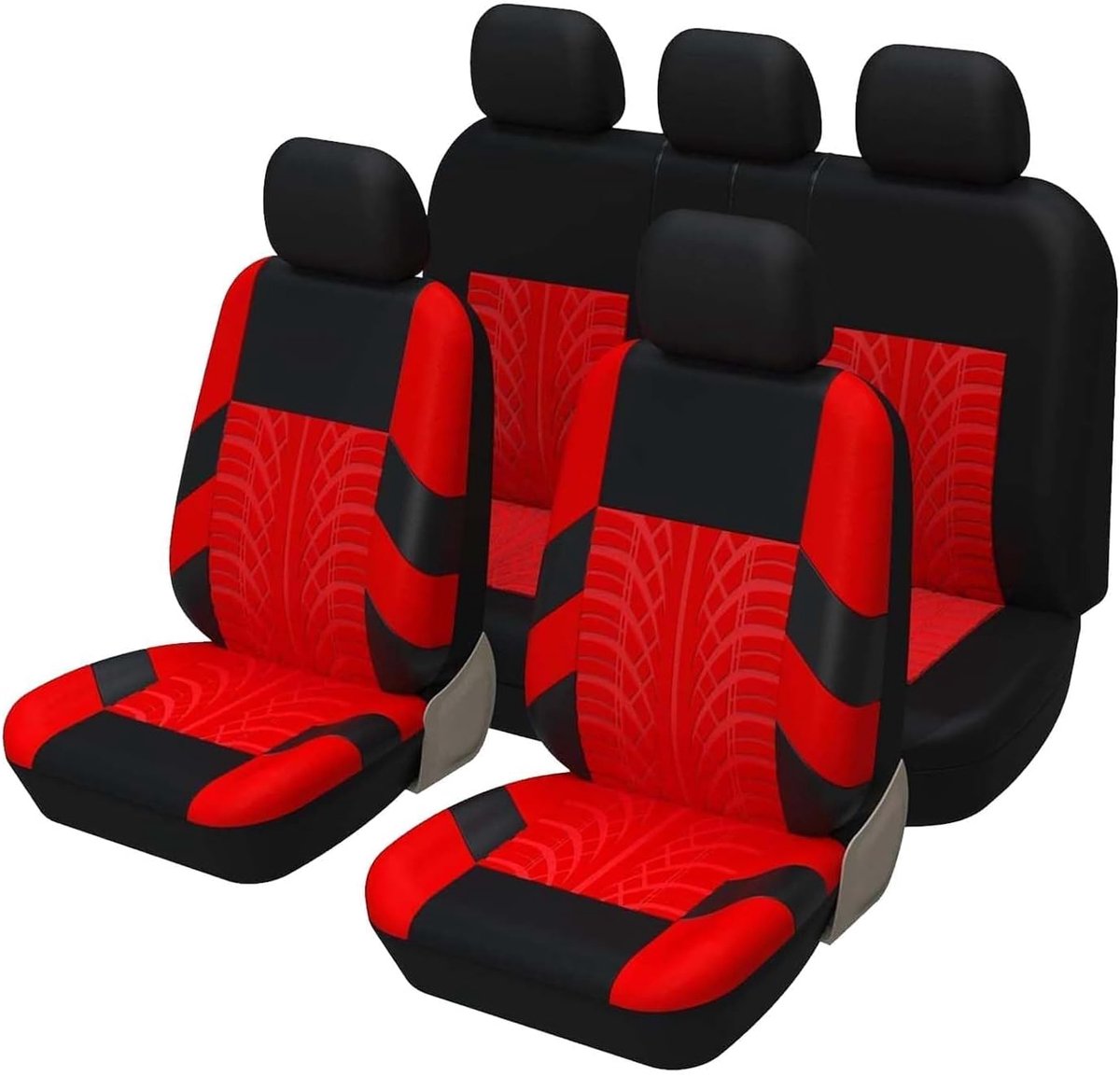 Volledige Set Voor Ford Fiesta MK6 2002-2008, Stoelhoes Ademend Slijtvast Antislip,Red