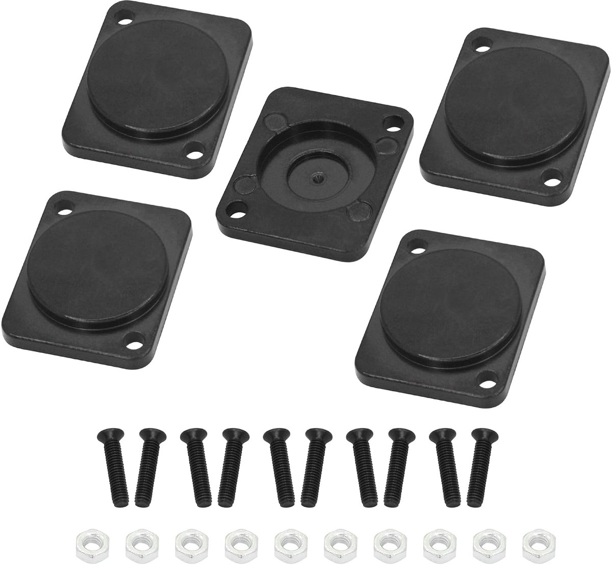 5 stuks D-type paneelmontage, blank bord, metalen blank board, chassisconnectoren en XLR-connectoren, met schroeven, voor 86 panelen, jumperframes, enz.