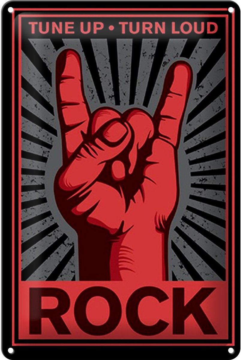 Blechschild Rock 20x30cm tune up rutn loud