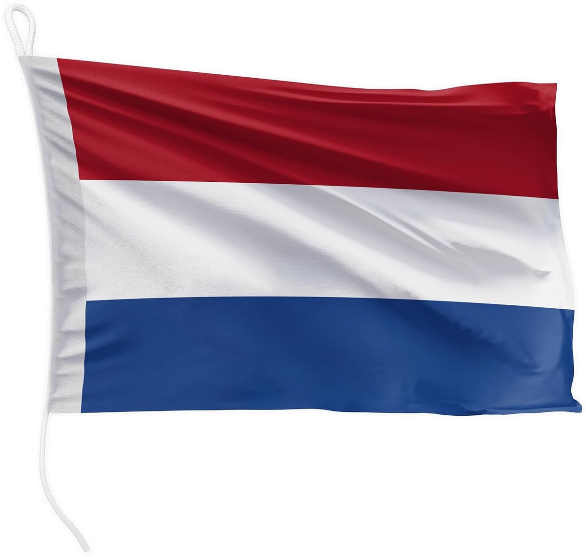 bootvlag Nederland 60 x 40 cm liggend formaat - 115g/m² doekgewicht - bedrukt, robuust met touw & lus, bootaccessoires motorboot