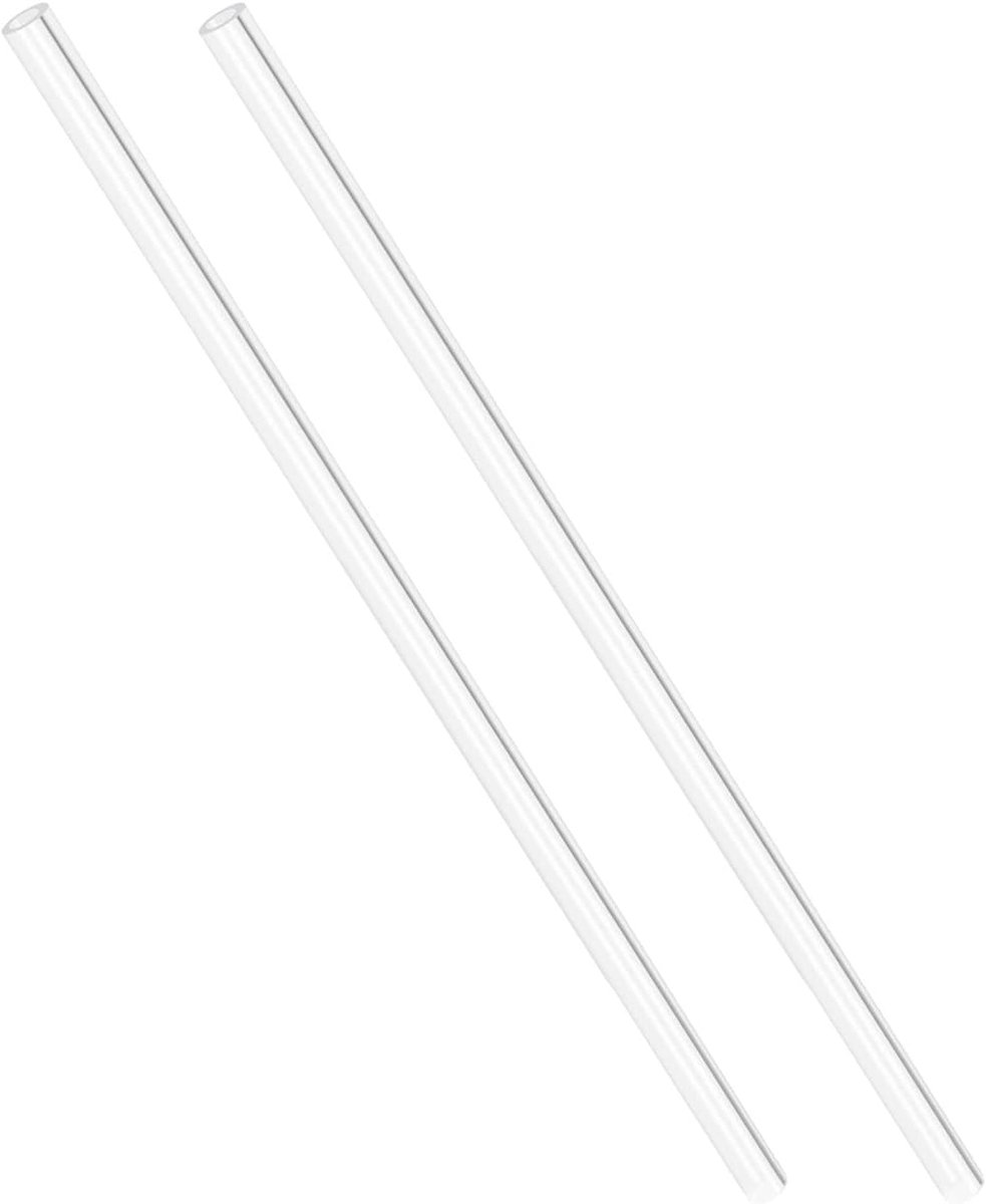 2 stuks acrylbuis, stijve ronde buis, 10 mm binnendiameter. 12 mm buitendiameter. 305 mm (12 inch) lengte voor verlichtingsmodellen loodgietershandwerk [helder]