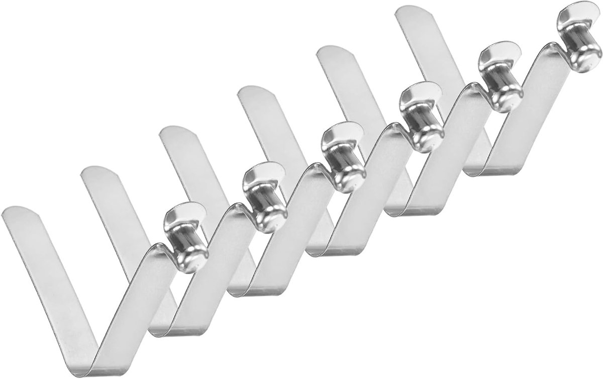 METERXITY 6-Pack Kajak Paddle Snap 8mmx50mm Enkele Pin V-vormige Veer Stalen Tent Pole Clips Vergrendelingsclips voor Camping/Kajak Paddle/Tent Pole Drukknop Spring Snap Clips