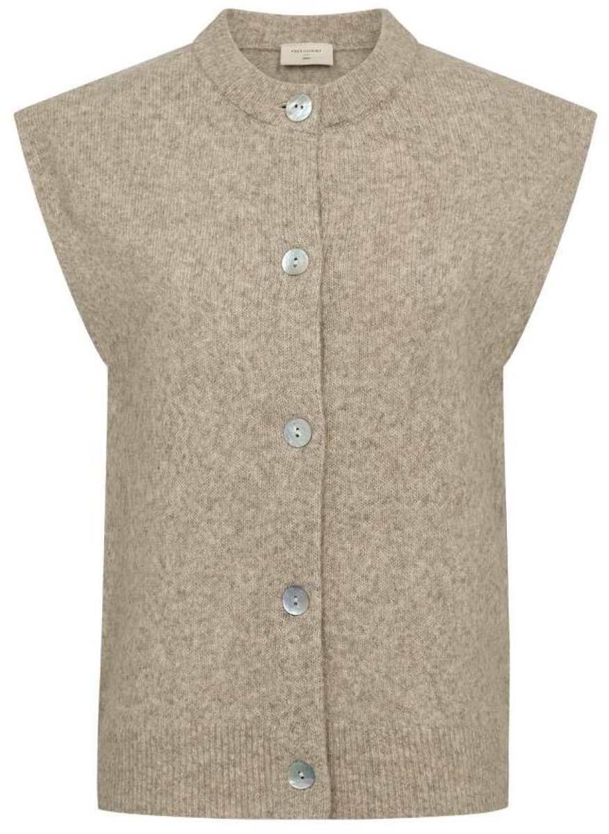 Freequent Gilet Fqalpa Vest 211502 Silver Mink Melange Dames Maat - XS
