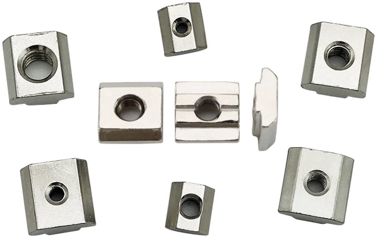 Moeren M3/M4/M5/M6/M8 Europese Standaard Koolstofstaal T-moer Schuifmoer voor Aluminium Profiel 20/30/40/45 Serie