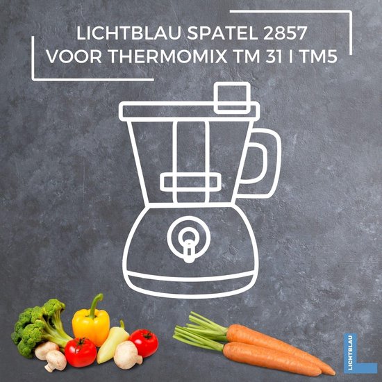Deegschraper 2857 met veiligheidshals voor TM31 TM5 I deegschraper vervanging voor Vorwerk keukenmachine I plamuurmassa voedselveilige kunststof, donkergrijs - Spatel van voedselveilige kunststof voor Vorwerk TM31 en TM5 — afbeelding 3