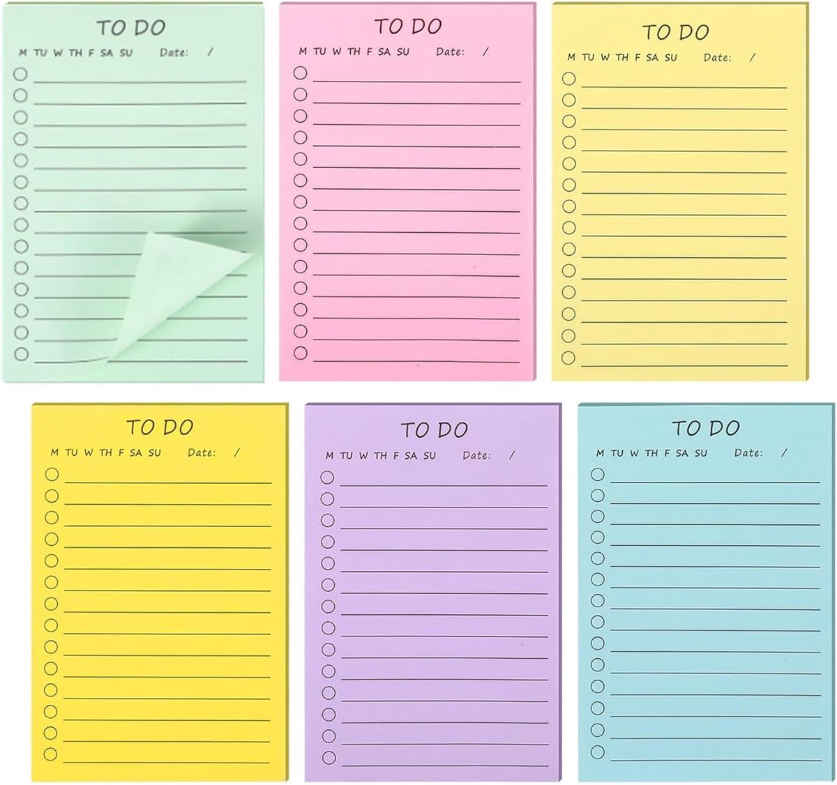 Zelfklevende notitieblokken, om te doen lijsten, plakbriefjes, zijmarkers, paginamarkers voor school, kantoor, vergaderingen, thuis (300 vellen, 10 x 15 cm)