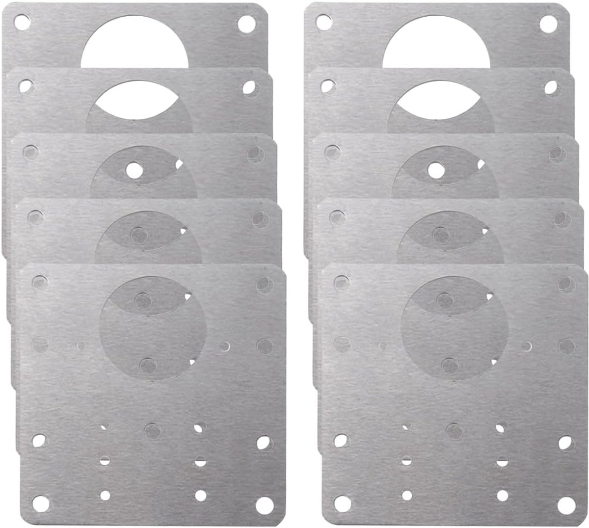 10 STKS Roestvrij Staal Scharnier Reparatie Stuk met Schroef, Scharnier Reparatie Plaat, Vaste Plaat Pakking Accessoires, 90x90mm