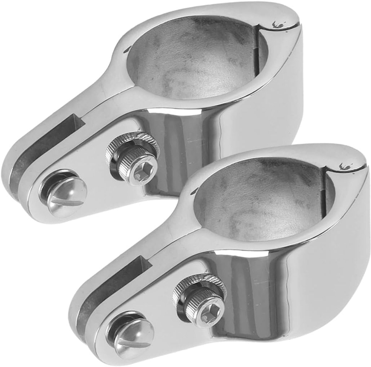 2 Stks Rvs Scharnierende Buis Klem Boot Bimini Top Vouwen Kaak Slide Kaak Slide Hardware Pijp Klem voor Boten Bimini 22mm