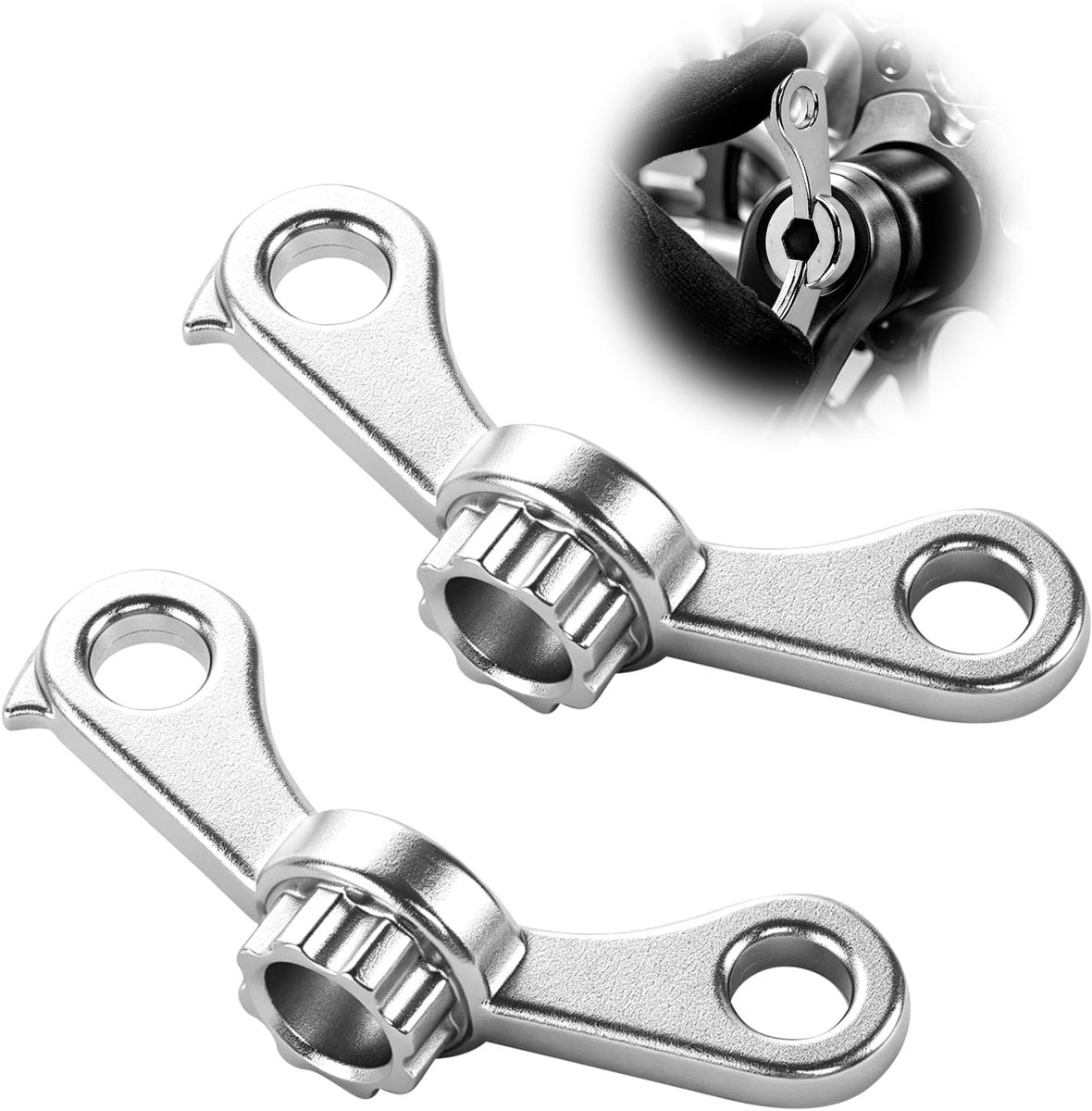 2-in-1 fiets crankverwijderingsgereedschap voor Shimano Hollowtech II fiets cranktrekker voor demontage en installatie van crankafdekkingen met haak voor snelle verwijdering