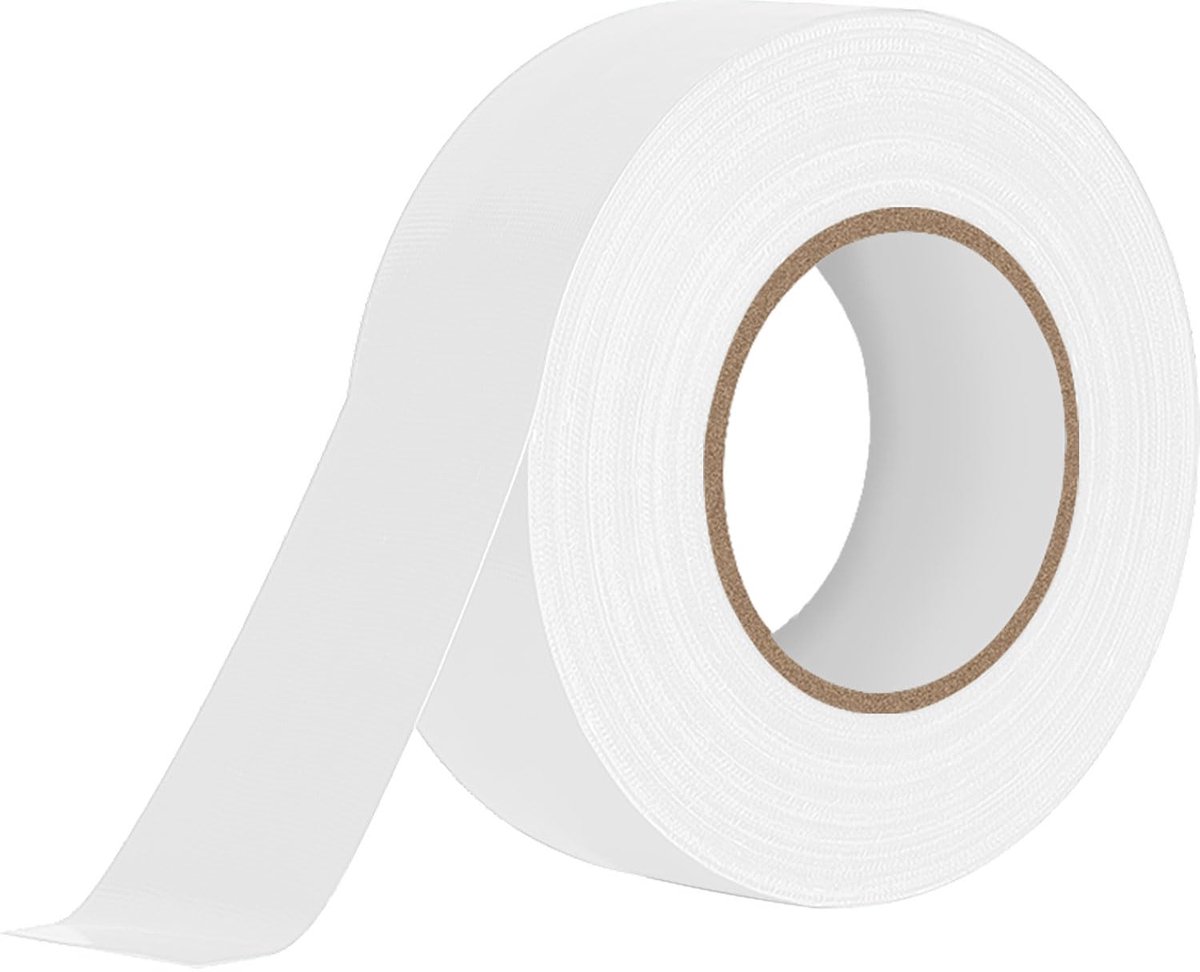 Waterdicht Wit, Weefseltape 25mm x 20m Pantsertape Extra Sterk Waterdicht Universeel Weefseltape Weerbestendig voor Binnen & Buiten Weefselversterkt Reparatietape