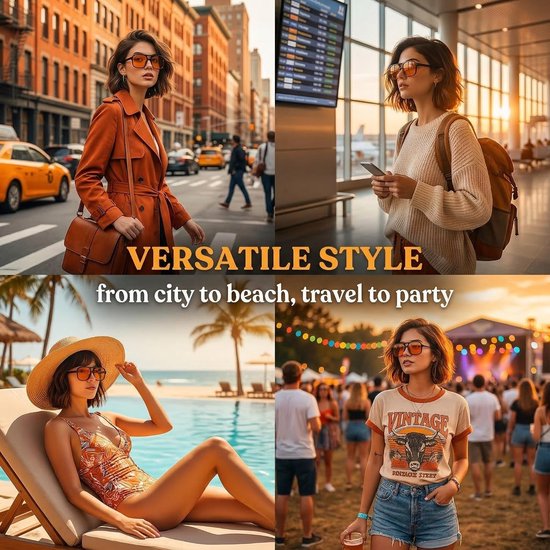 1 Gafas De Sol Retro, vintage uniseks dames en heren, UV400-bescherming, plastic frame, licht en opvouwbaar, voor dagelijks gebruik, reizen, strand, feest — afbeelding 2