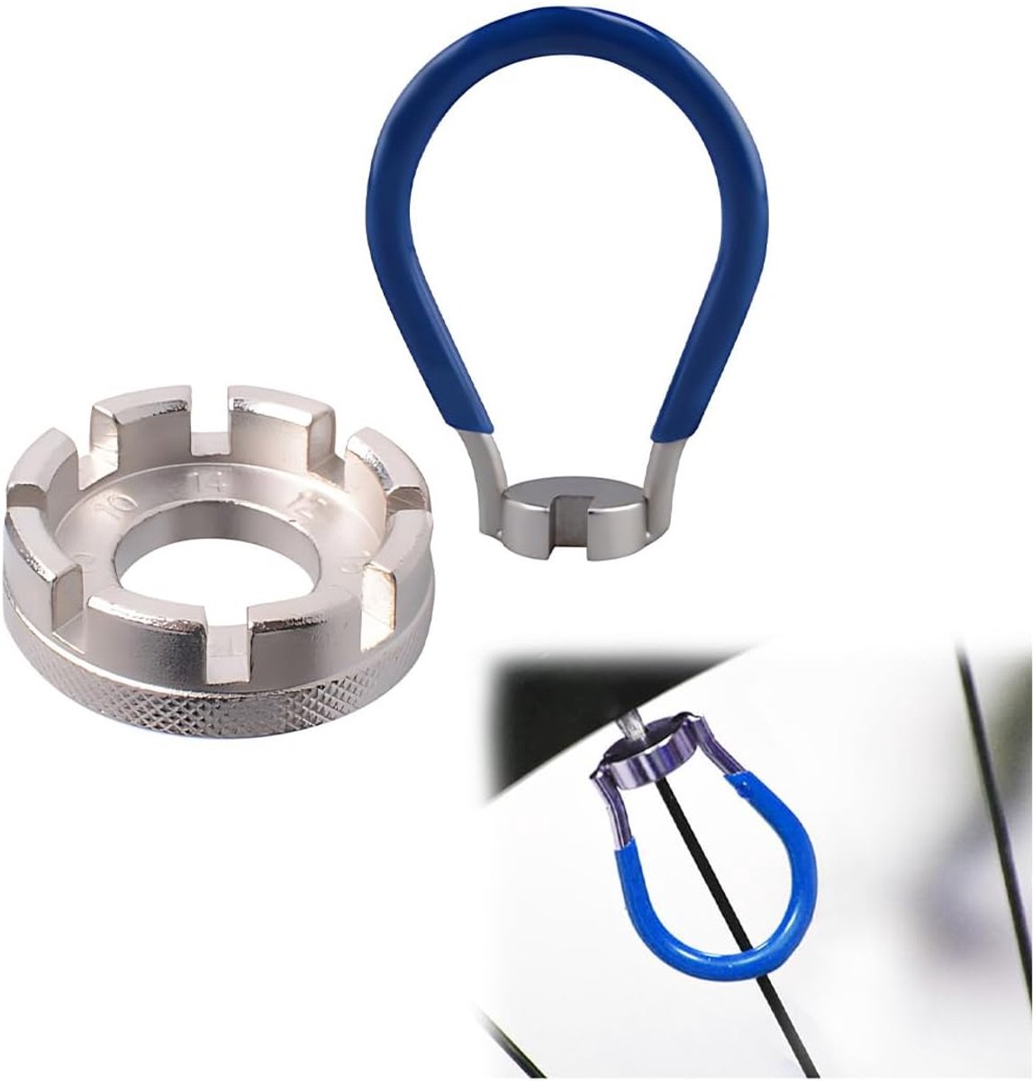 1 x fietsspakenspanner, 6-in-1 fietsspaken, wielspaaksleutel, fietsspakensleutel, spaakspanner, universeel voor het instellen van de fietsvelgen, 10-15 fietsspaken, Roze, 1
