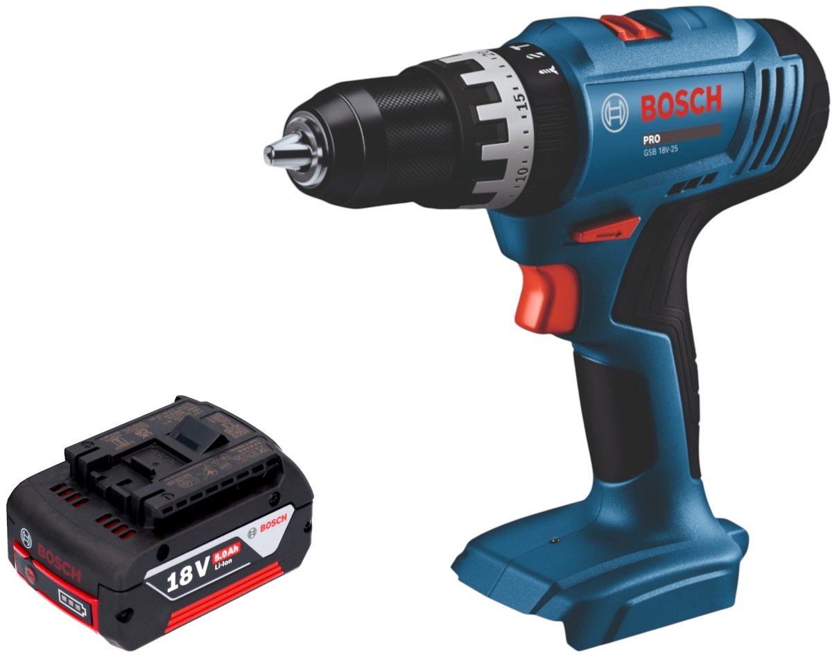 Bosch GSB 18V-25 Professional accu-slagboormachine 18 V 56 Nm ( 06019K9300 ) Solo - zonder accu, zonder lader