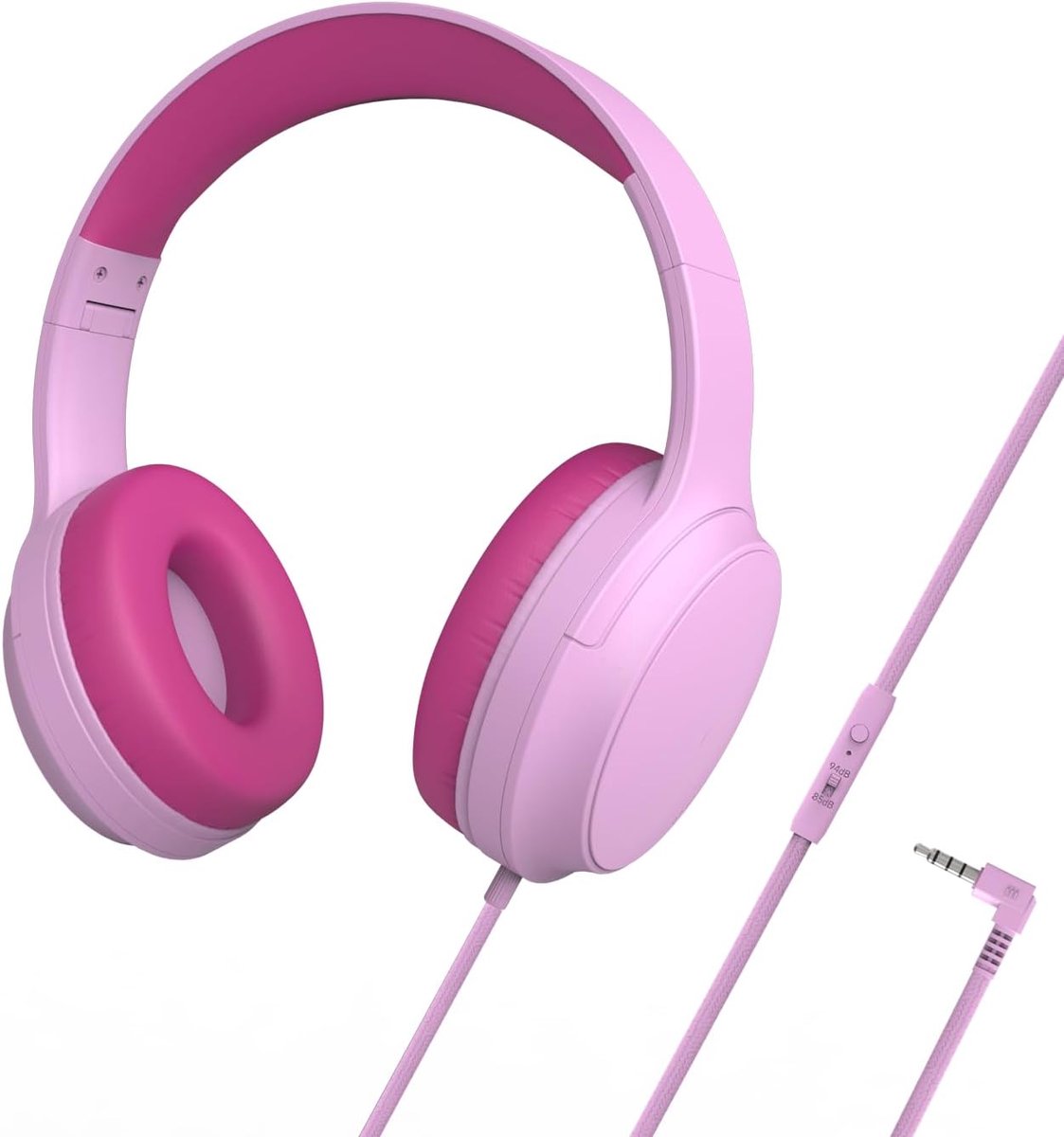 SnelShoppen - Kids Headphones - Bedrade Hoofdtelefoon voor Kinderen met Microfoon - 85/94dB Volume Limiter - Over Ear Koptelefoon voor Jongens, Meisje