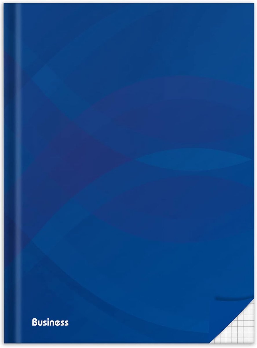 SnelShoppen - Notebook Business Blue DIN A4 vierkant met 96 vellen 70g/m² hardcover, waterafstotend en krasbestendig, ideaal voor kantoor en school
