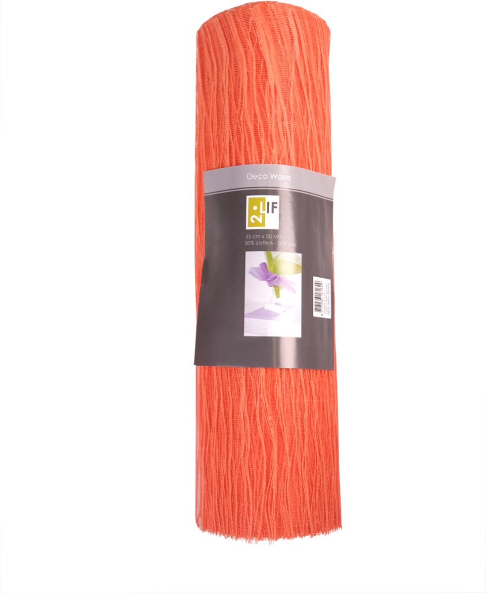 Wave Tafelband oranje 53cmx20mtr (rolled)