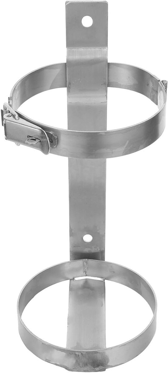 Brandblusser Beugel - Universele Houder - Veilige Montage - Met Spanband - 31.5 cm - Zilver
