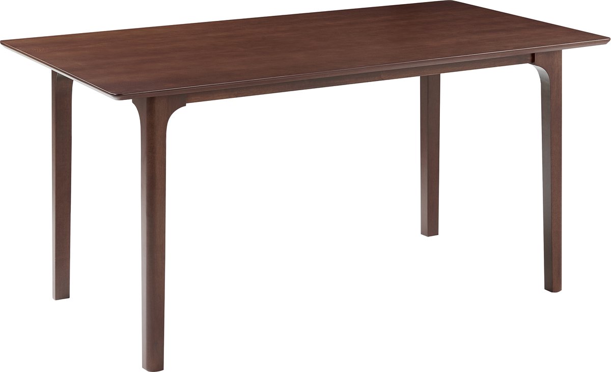 DELMAS - Eettafel - Donkerbruin - 160 x 90 cm - MDF