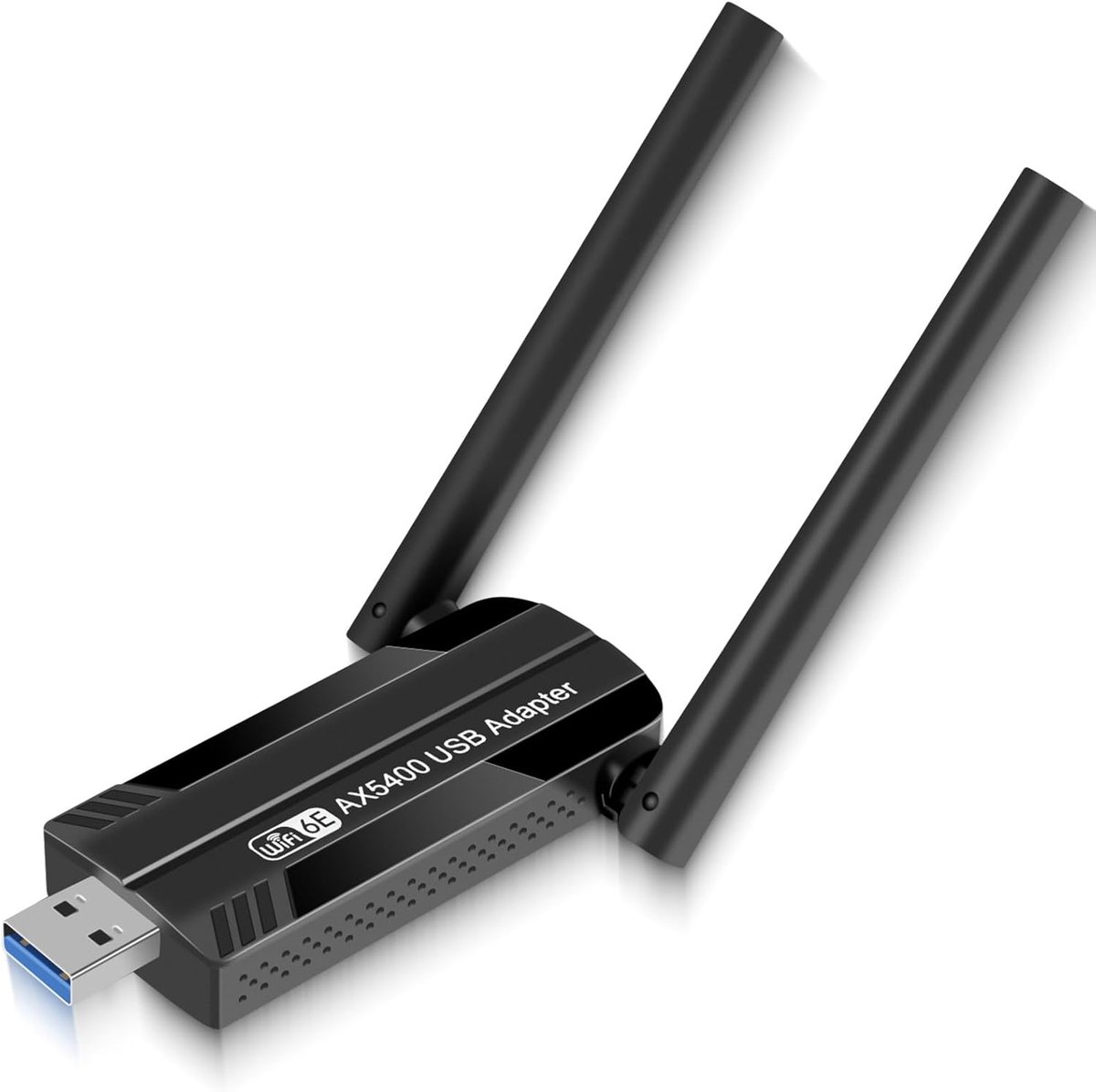 SnelShoppen - AX5400 USB WLAN Stick voor PC, USB 3.0 WLAN Adapter, High Range WiFi 6E Dongle voor Windows 10/11, 2.4G/5G/6G, WPA3 Encryptie, Low Laten