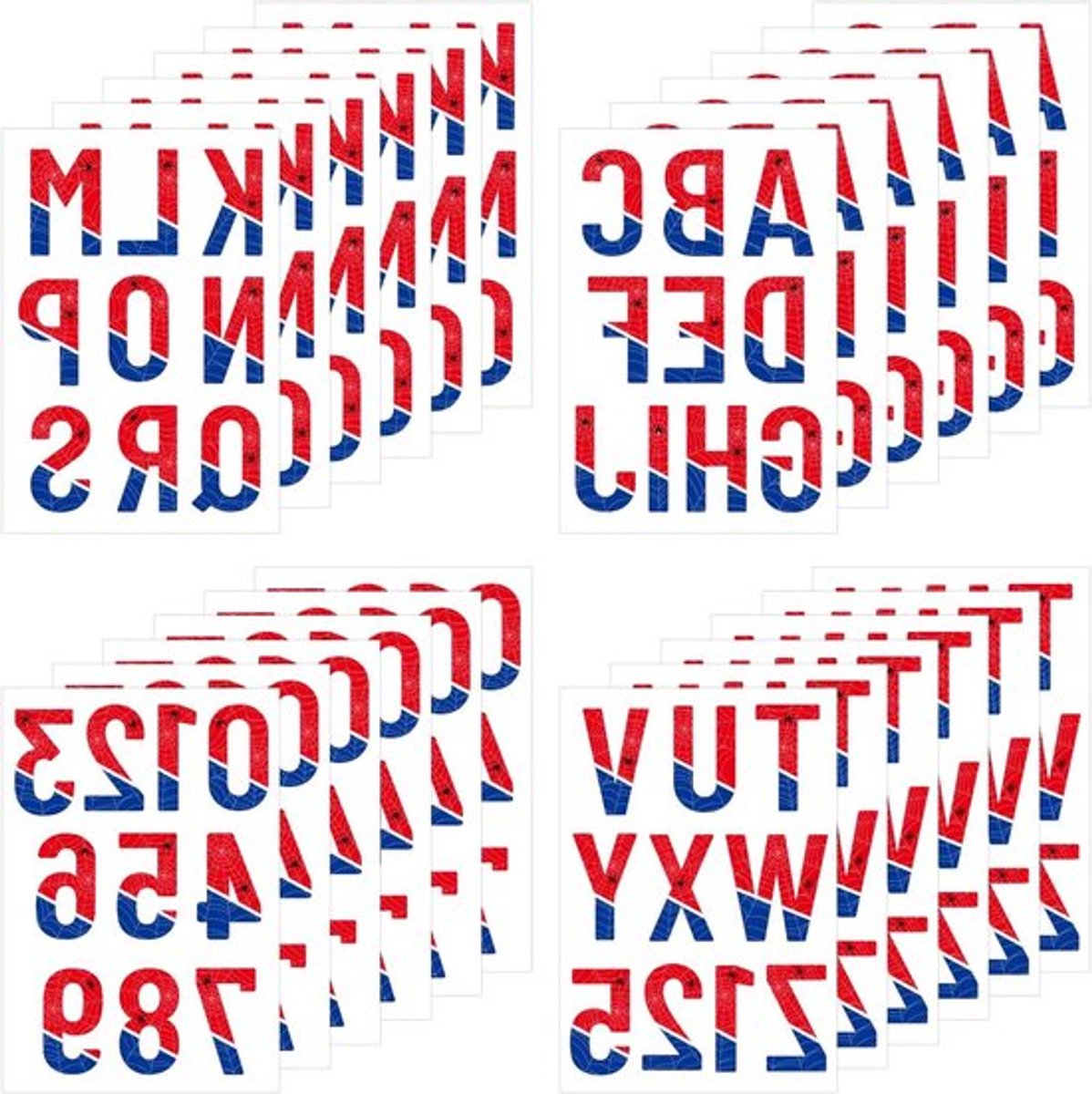- Halloween Alfabet Stickers, Spinnen en Spinnenwebstijlen, Hoofdletterstickers, Cijferstickers voor Notitieboeken, Plakboek Knutselen