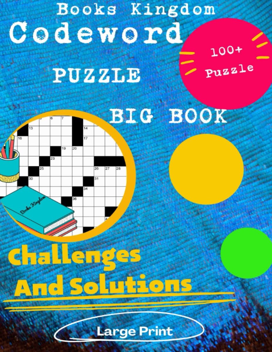 SnelShoppen - Codeword Puzzels Boek - Grote Uitdagingen en Oplossingen - Breinspel Puzzels en Oplossingen - Gemiddeld tot Moeilijk Niveau - Perfect vo