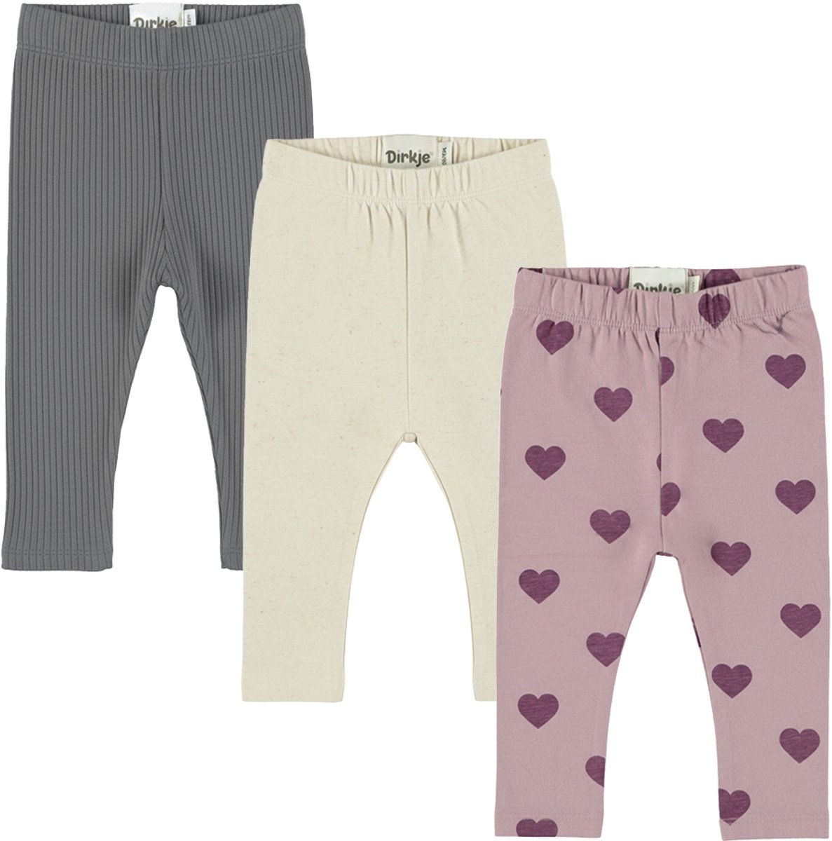 Dirkje Meisjes 3 Pack Legging - Iron Gate