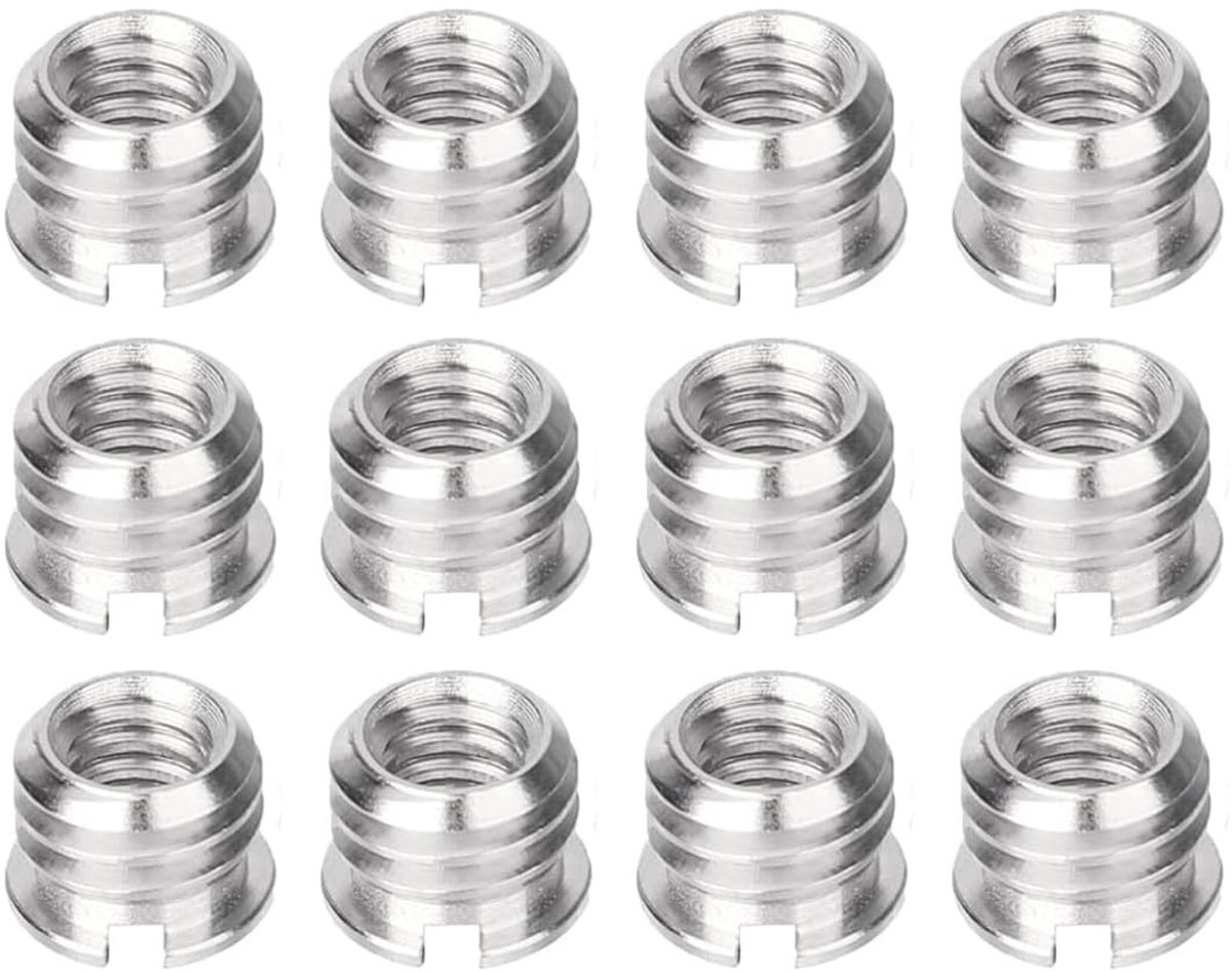 12 stuks schroefdraadadapter voor statief en monopod, 1/4" naar 3/8" omvormschroef voor camera en microfoonstandaard, kogelkop accessoires