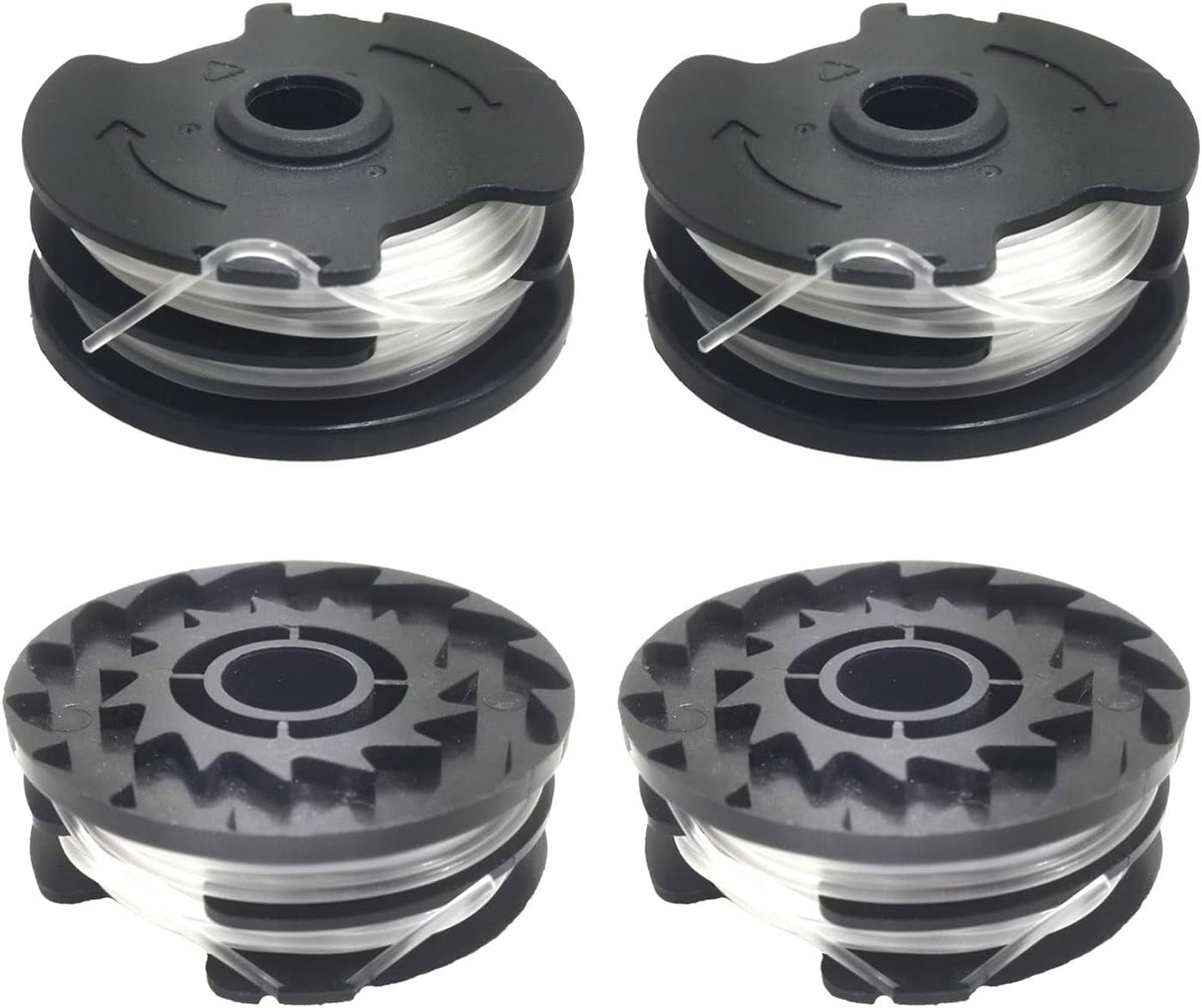 SnelShoppen - Trimmer Spoel Vervanging voor Grastrimmer, 4 Spools van 27ft/8.3m, 1.65mm Dikte, Duurzaam Nylon, Geschikt voor Parkside Grastrimmers, Tu