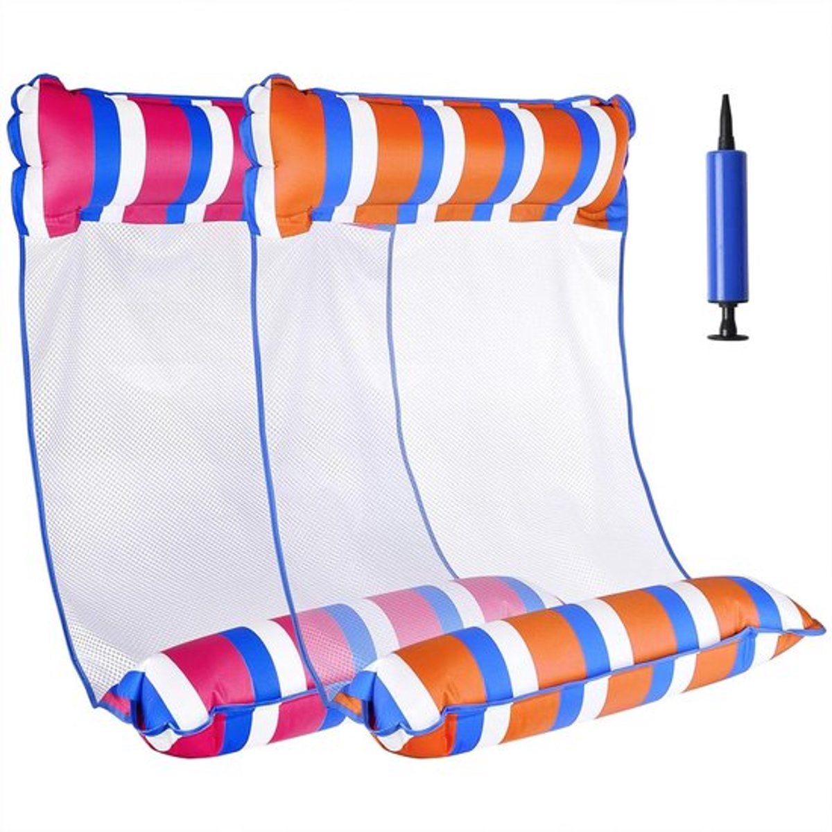 Zwembadvlotters Set voor Volwassenen - Multifunctionele hangmat - Waterdrijver met Inflatorpomp