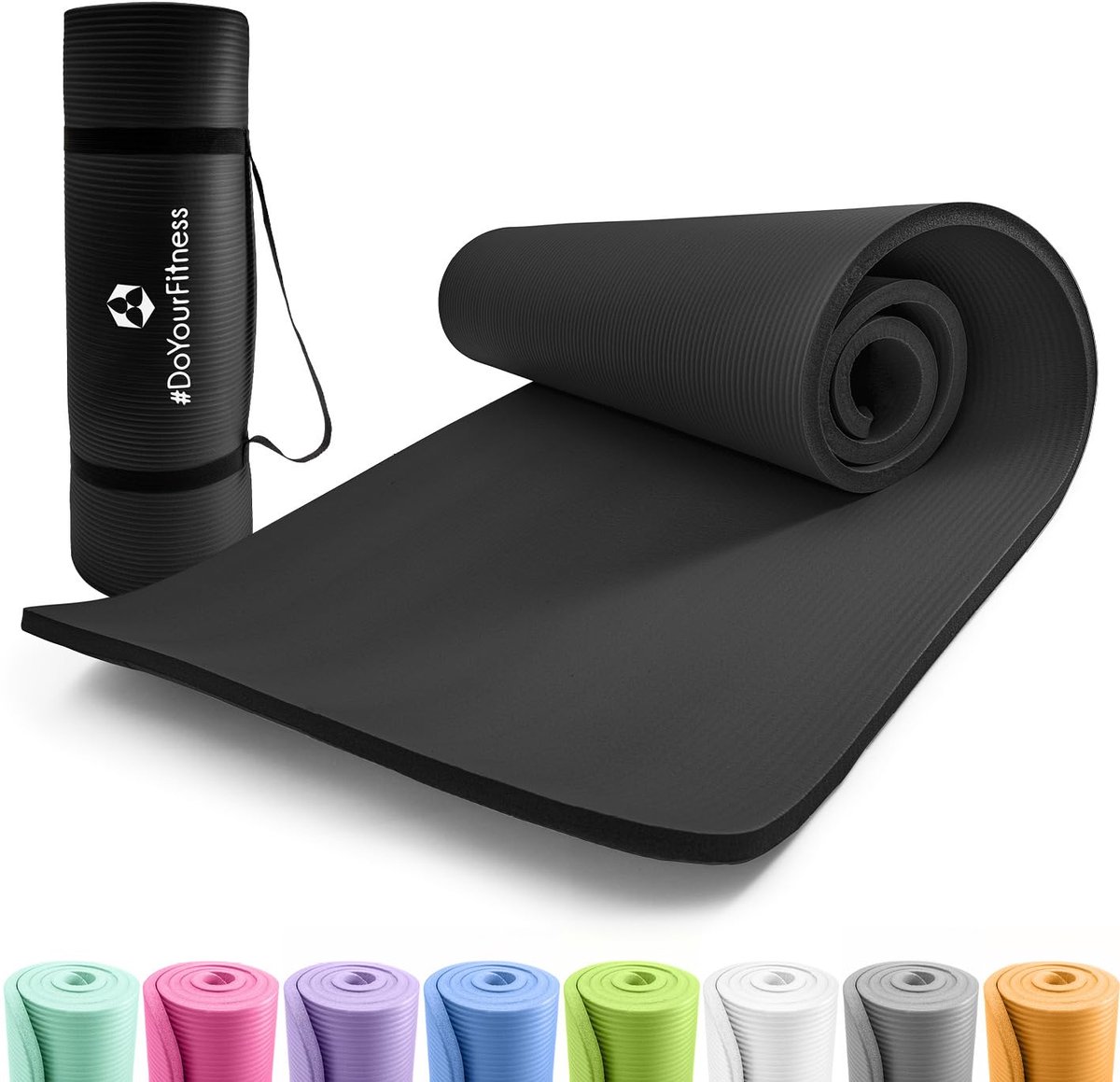 SnelShoppen - Fitness en yoga mat - Zachte dikke anti-slip mat 183x61x1,5 cm - Ideaal voor gymnastiek, pilates en yoga - Voor beginners en gevorderden
