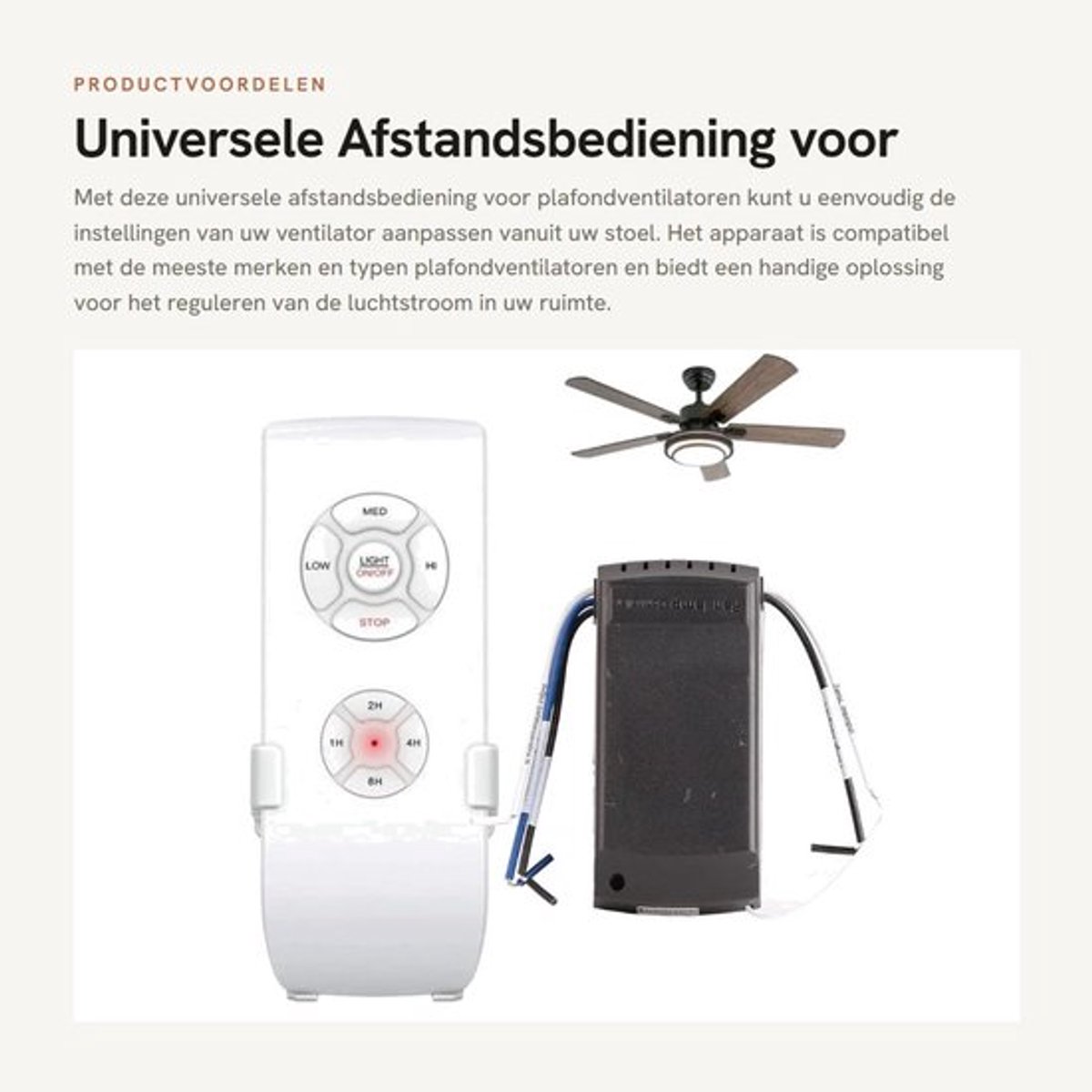 Universele Afstandsbediening voor Plafondventilatoren