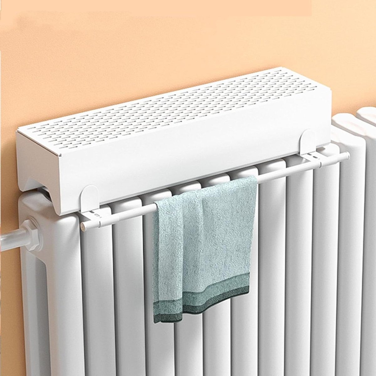 Luchtbevochtiger Radiator - Verdamper Bevochtiger - Droge Lucht Bestrijden - Geen Elektriciteit Nodig - 60 cm - Wit