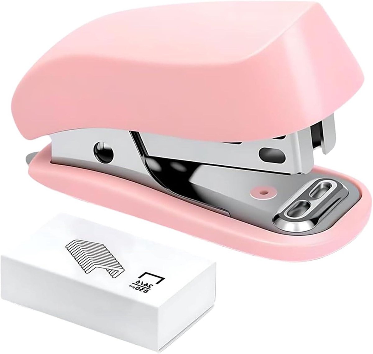Kleine Nietmachine - Mini Nietmachine - Documenten Ordenen - Geïntegreerde Nietjesverwijderaar - 12 Vellen - Roze
