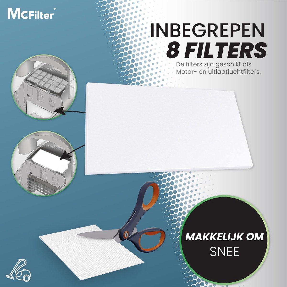 Omgoods - 16 Stofzuigerzakken Geschikt voor Miele S800 - S858 Series - Inclusief Filters