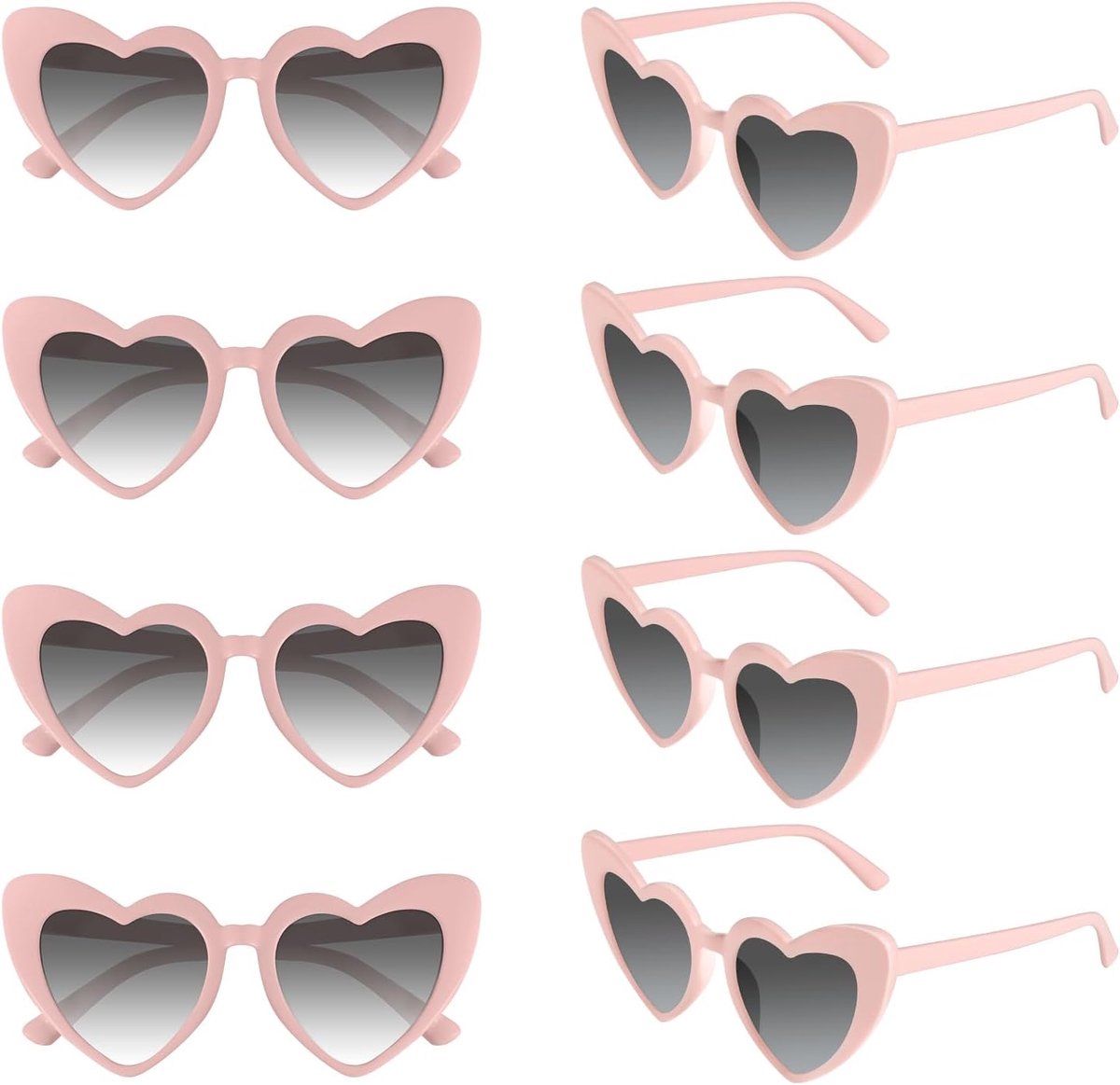 8/16 Stks Hartvormige Zonnebril Bulk Vintage Hart Bril Bachelorette Party Gunsten Voor Vrouwen Bruiloft Bruids