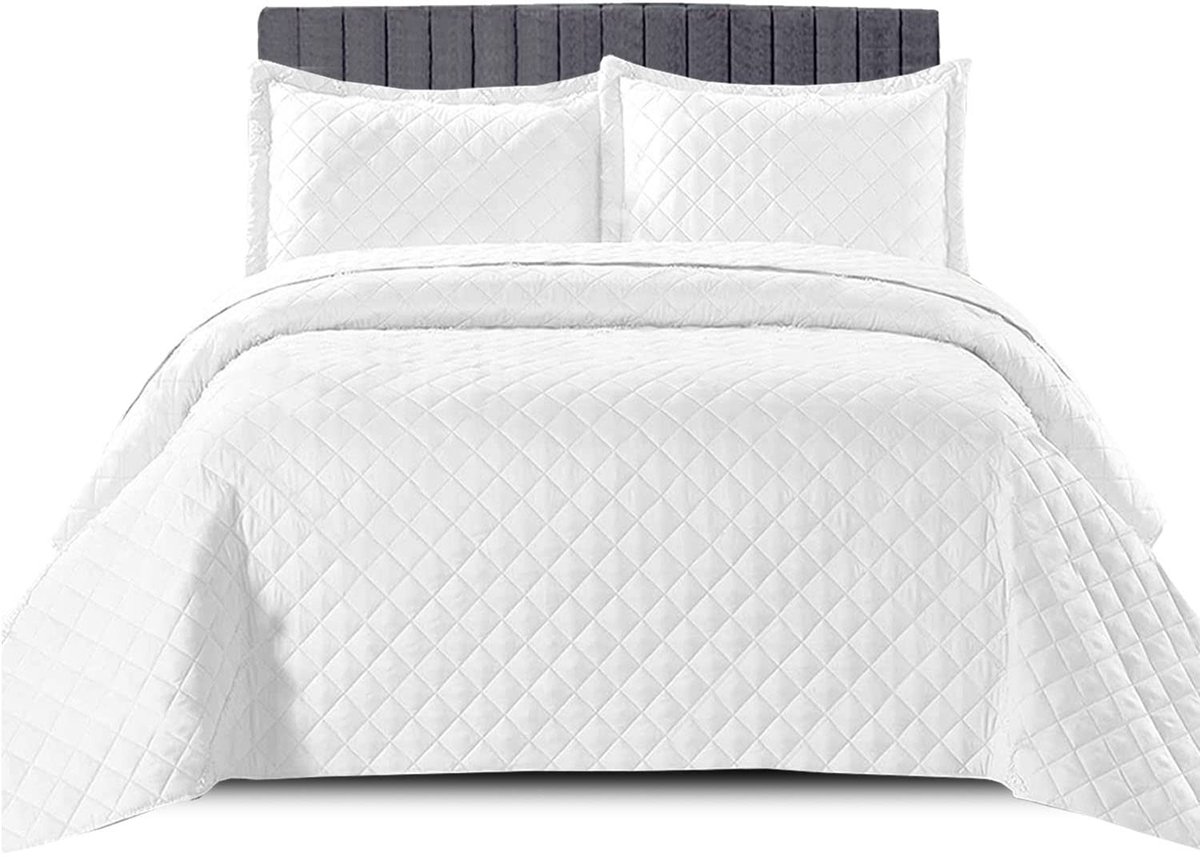 Omgoods - Luxe Gevoerde Dekbedovertrekset met Kussenslopen voor Kingsize Bed