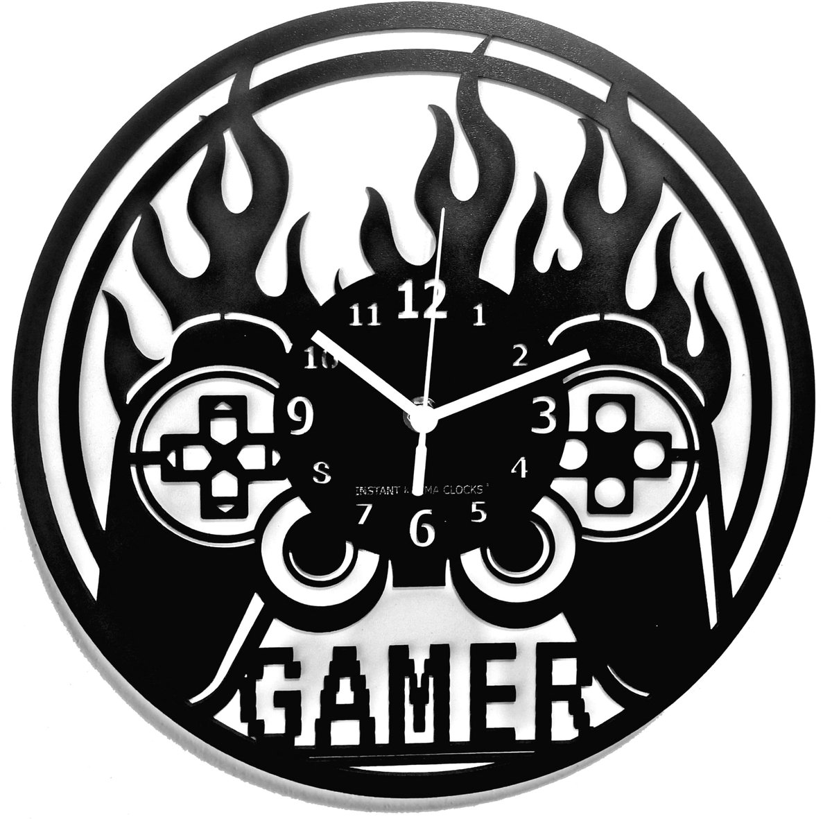 Omgoods - Wandklok Gamer Joystick Controller - Perfect Cadeau voor Video Game Fans