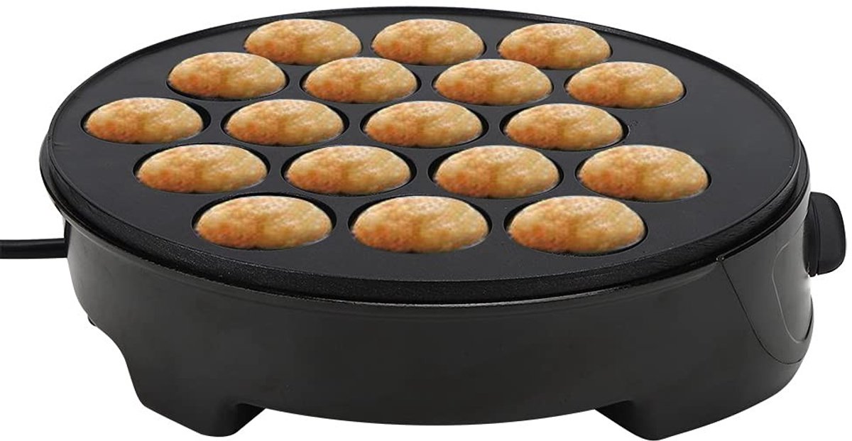 Omgoods - Takoyaki-maker - Elektrische Bakvorm - Perfecte Octopusballen - 18 Ronde Vormpjes - Geschikt voor Gezinnen - Compact en Gebruiksvriendelijk