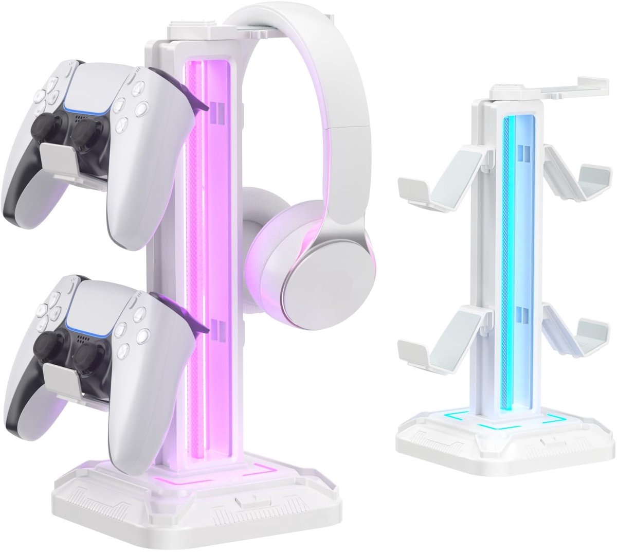 Omgoods - RGB Hoofdtelefoonstandaard met 9 Lichtmodi - Swivel Hoofdtelefoonhouder