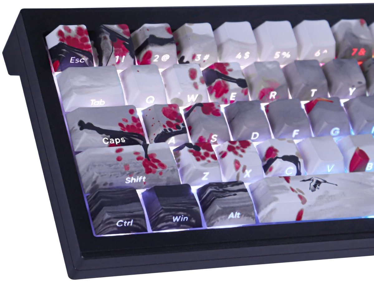 Omgoods - Tsungup Toetsenbord Set - 135 Toetsen Dubbel Gespoten Translucent