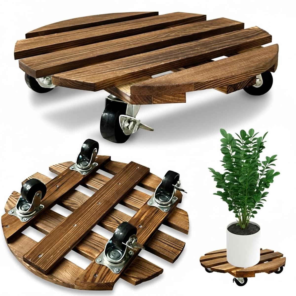 Omgoods - Plant Caddies - Verplaatsbare Pottenhouders voor Gemakkelijk Onderhoud