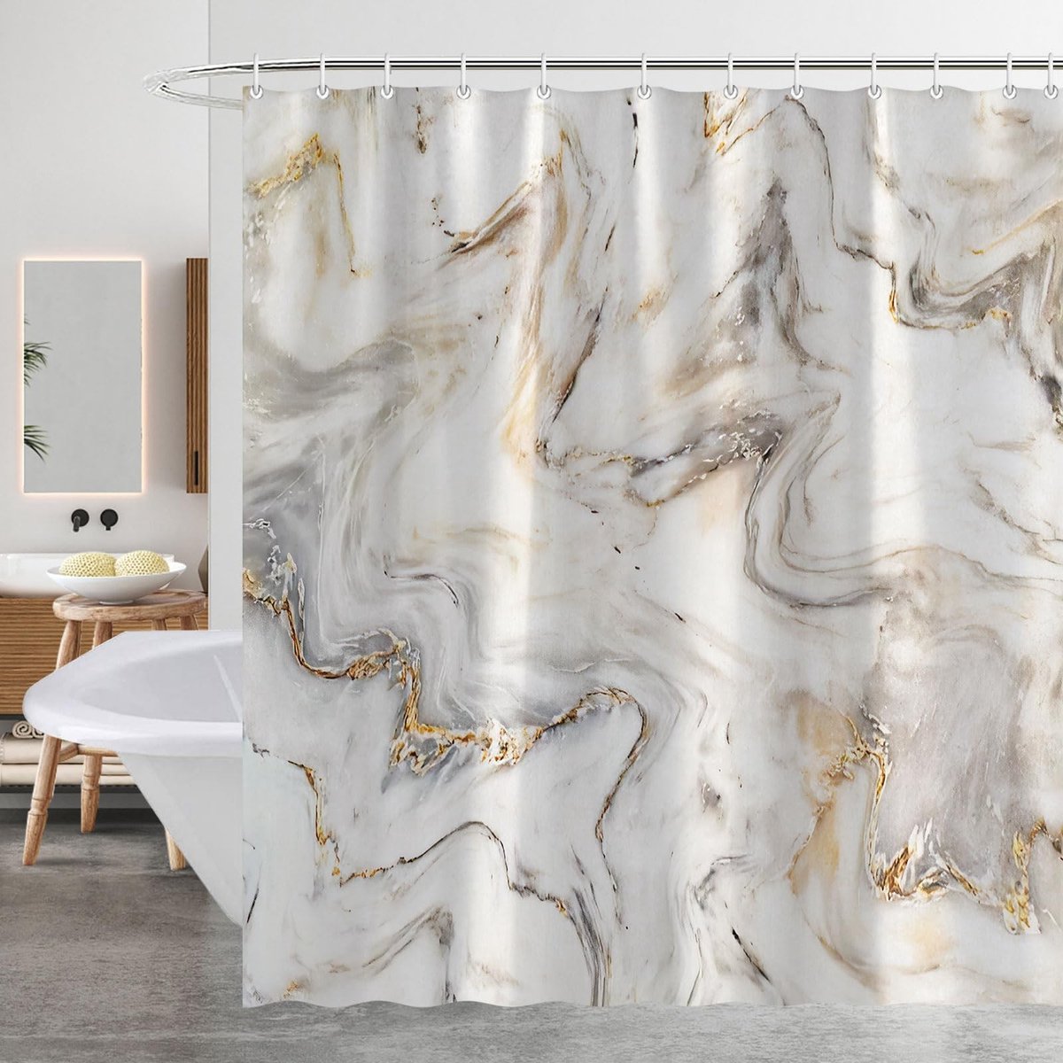 Omgoods - Anti-Schimmel Douchegordijn 180x200cm met 12 Haken