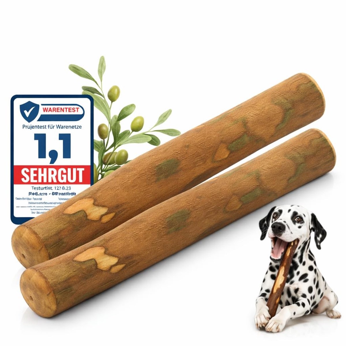 Omgoods - Kauwhout voor Grotere Honden van Olijfhout, Maat M