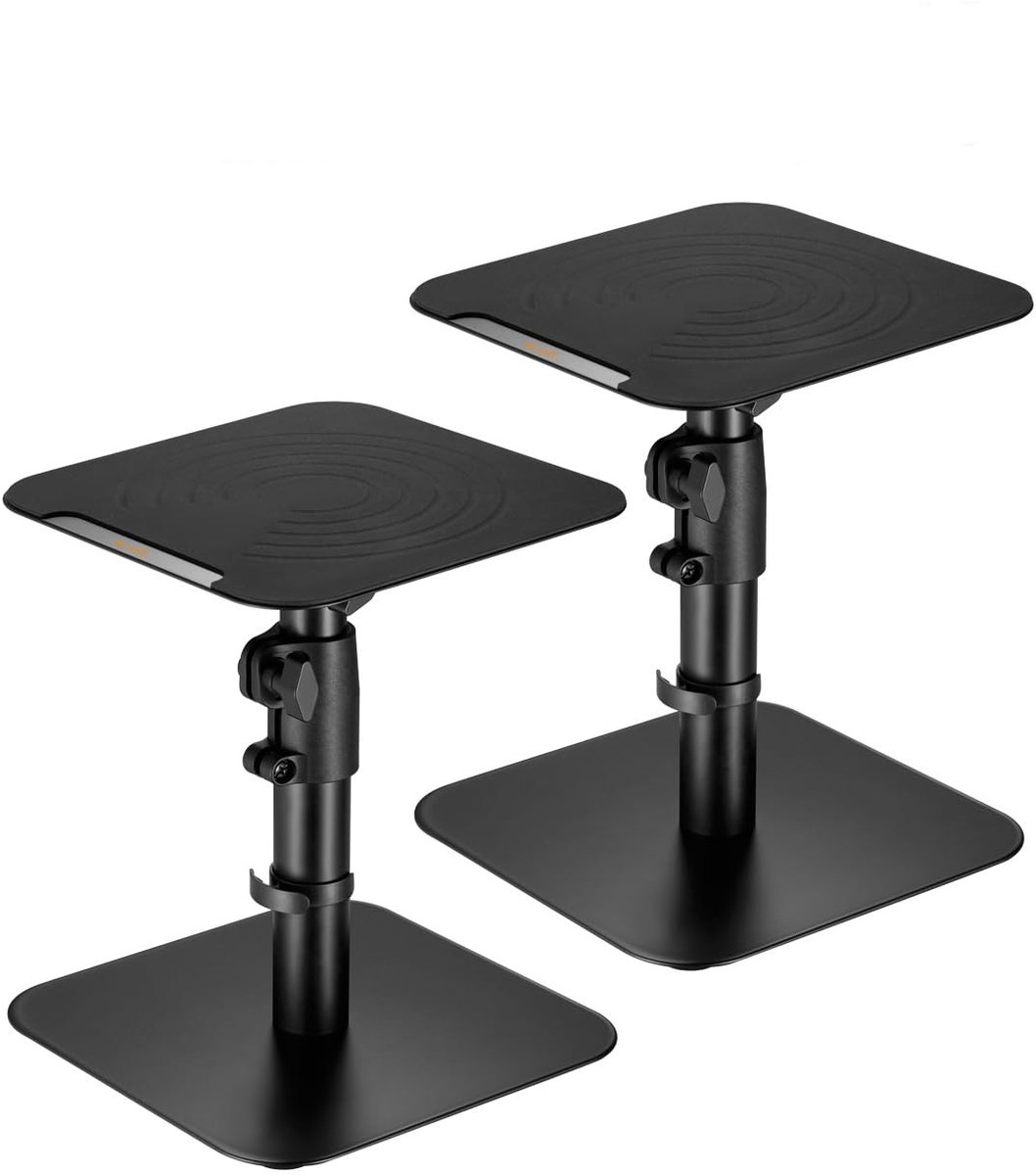 Omgoods - Universele Speaker Stand met Tiltfunctie - Max. 15 kg, Zwart